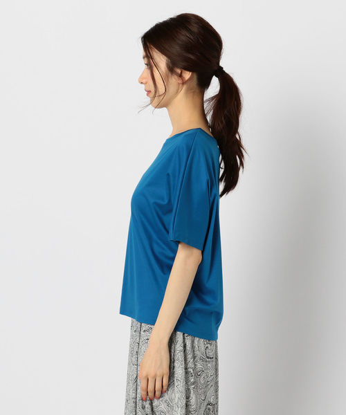 NOLLEY’S(ノーリーズ)の「スムースドルマンショートスリーブTシャツ(Tシャツ/カットソー・レディース・ホワイト/ブラック/ブルー・38)」の6枚目の写真