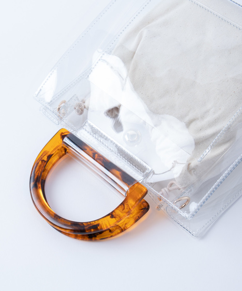 WEGO（ウィゴー）の「WEGO/べっ甲ハンドルクリアショルダーバッグ（ショルダーバッグ・レディース・ホワイト系その他/ブラック/ブラウン・FREE）」の15枚目の写真