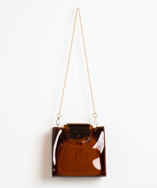 WEGO（ウィゴー）の「WEGO/べっ甲ハンドルクリアショルダーバッグ（ショルダーバッグ・レディース・ホワイト系その他/ブラック/ブラウン・FREE）」の21枚目の写真