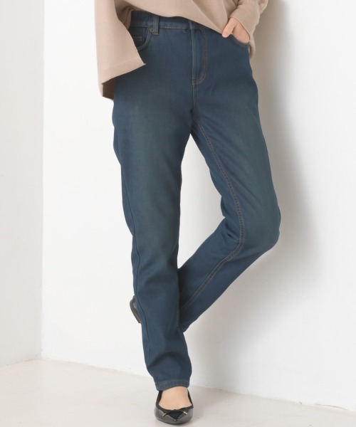 OMNES Another Edition（オムネス アナザーエディション）の「【ユニセックス】裏起毛ボンディングシガレットパンツ（その他パンツ・レディース・ホワイト/ブラック/ベージュ/ネイビー/グレー/カーキ/ブルー系その他/ワンウォッシュ/ブルー系その他2/ブルー系その他3・SMALL/MEDIUM/LARGE/X-LARGE/XXX-LARGE/XXXX-LARGE/XX-LARGE）」の7枚目の写真