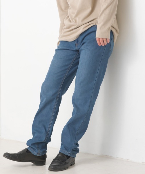 OMNES Another Edition（オムネス アナザーエディション）の「【ユニセックス】裏起毛ボンディングシガレットパンツ（その他パンツ・レディース・ホワイト/ブラック/ベージュ/ネイビー/グレー/カーキ/ブルー系その他/ワンウォッシュ/ブルー系その他2/ブルー系その他3・SMALL/MEDIUM/LARGE/X-LARGE/XXX-LARGE/XXXX-LARGE/XX-LARGE）」の9枚目の写真