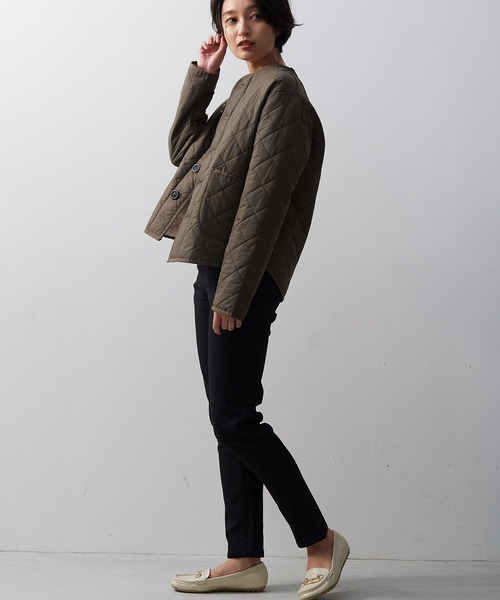 OMNES Another Edition（オムネス アナザーエディション）の「【ユニセックス】裏起毛ボンディングシガレットパンツ（その他パンツ・レディース・ホワイト/ブラック/ベージュ/ネイビー/グレー/カーキ/ブルー系その他/ワンウォッシュ/ブルー系その他2/ブルー系その他3・SMALL/MEDIUM/LARGE/X-LARGE/XXX-LARGE/XXXX-LARGE/XX-LARGE）」の2枚目の写真