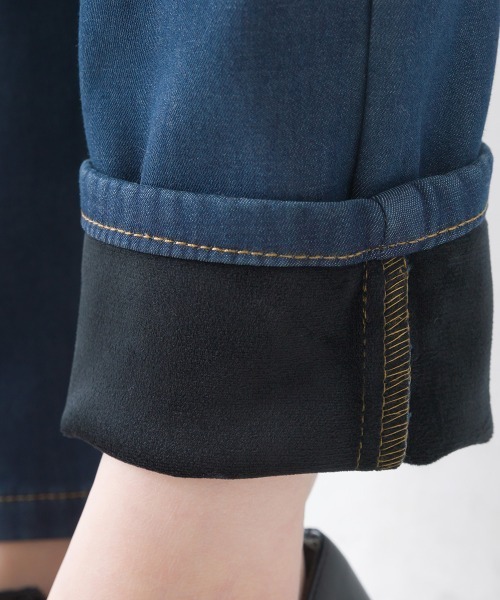 OMNES Another Edition（オムネス アナザーエディション）の「【ユニセックス】裏起毛ボンディングシガレットパンツ（その他パンツ・レディース・ホワイト/ブラック/ベージュ/ネイビー/グレー/カーキ/ブルー系その他/ワンウォッシュ/ブルー系その他2/ブルー系その他3・SMALL/MEDIUM/LARGE/X-LARGE/XXX-LARGE/XXXX-LARGE/XX-LARGE）」の15枚目の写真