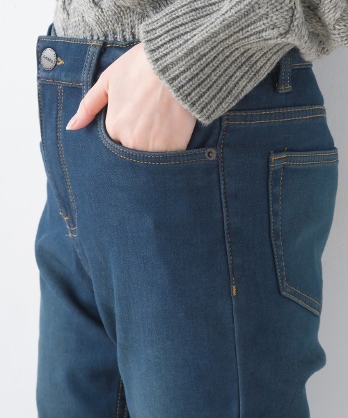 OMNES Another Edition（オムネス アナザーエディション）の「【ユニセックス】裏起毛ボンディングシガレットパンツ（その他パンツ・レディース・ホワイト/ブラック/ベージュ/ネイビー/グレー/カーキ/ブルー系その他/ワンウォッシュ/ブルー系その他2/ブルー系その他3・SMALL/MEDIUM/LARGE/X-LARGE/XXX-LARGE/XXXX-LARGE/XX-LARGE）」の12枚目の写真