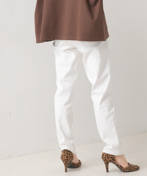 OMNES Another Edition（オムネス アナザーエディション）の「【ユニセックス】裏起毛ボンディングシガレットパンツ（その他パンツ・レディース・ホワイト/ブラック/ベージュ/ネイビー/グレー/カーキ/ブルー系その他/ワンウォッシュ/ブルー系その他2/ブルー系その他3・SMALL/MEDIUM/LARGE/X-LARGE/XXX-LARGE/XXXX-LARGE/XX-LARGE）」の20枚目の写真