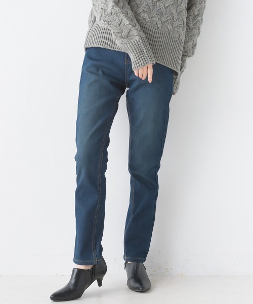 OMNES Another Edition（オムネス アナザーエディション）の「【ユニセックス】裏起毛ボンディングシガレットパンツ（その他パンツ・レディース・ホワイト/ブラック/ベージュ/ネイビー/グレー/カーキ/ブルー系その他/ワンウォッシュ/ブルー系その他2/ブルー系その他3・SMALL/MEDIUM/LARGE/X-LARGE/XXX-LARGE/XXXX-LARGE/XX-LARGE）」の22枚目の写真