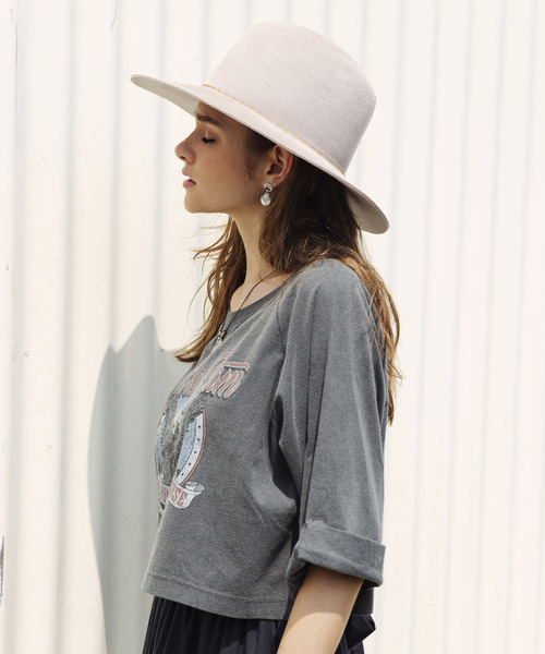 ALEXIA STAM（アリシアスタン）の「Vintage Graphic Tee/ヴィンテージグラフィックTシャツ（Tシャツ/カットソー・レディース・ホワイト/ベージュ/チャコール・FREE）」の7枚目の写真