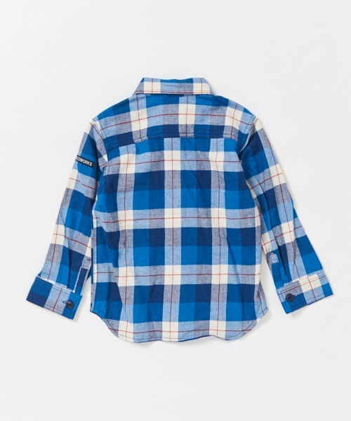 RUGGEDWORKS(ラゲッドワークス)の「ボーイズチェック長袖シャツ(シャツ/ブラウス・キッズ・ブルー/ネイビー・80cm/90㎝/100cm/110cm/120cm/130cm/140cm/150cm)」の11枚目の写真