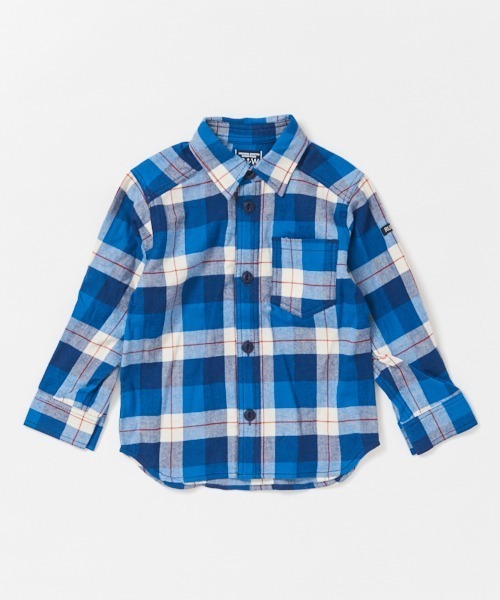 RUGGEDWORKS(ラゲッドワークス)の「ボーイズチェック長袖シャツ(シャツ/ブラウス・キッズ・ブルー/ネイビー・80cm/90㎝/100cm/110cm/120cm/130cm/140cm/150cm)」の12枚目の写真