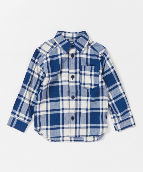 RUGGEDWORKS(ラゲッドワークス)の「ボーイズチェック長袖シャツ(シャツ/ブラウス・キッズ・ブルー/ネイビー・80cm/90㎝/100cm/110cm/120cm/130cm/140cm/150cm)」の10枚目の写真