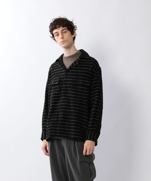 Steven Alan(スティーブンアラン)の「<KAPTAIN SUNSHINE> OPEN COLLER SHIRT/シャツ(シャツ/ブラウス・メンズ・ナチュラル/ブラック・38/40)」の2枚目の写真