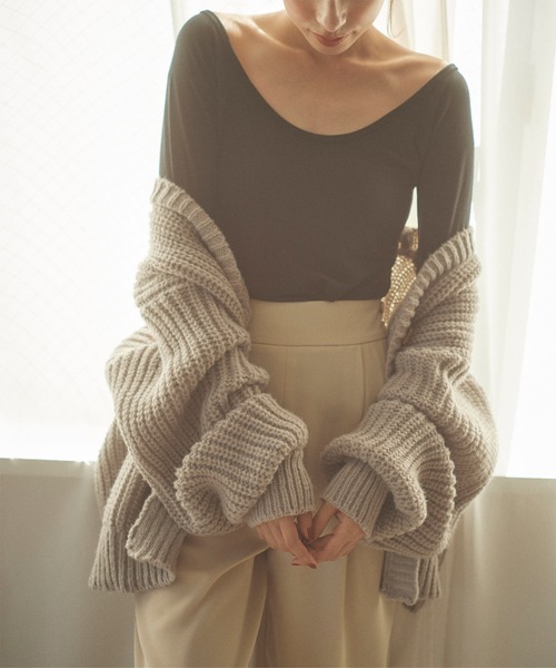 KOBE LETTUCE（コウベレタス）の「[ &HEAT ]前後2way あったかインナートップス（その他アンダーウェア/インナー・レディース・チャコールグレー/ブラック/オフホワイト/ボルドー/ホワイト系その他/ブラック系その他/グレー系その他/ベージュ系その他/レッド系その他/グレイッシュベージュ/ブラック系/ホワイト系/ベージュ系1・M/L/MEDIUM/LARGE/S）」の16枚目の写真