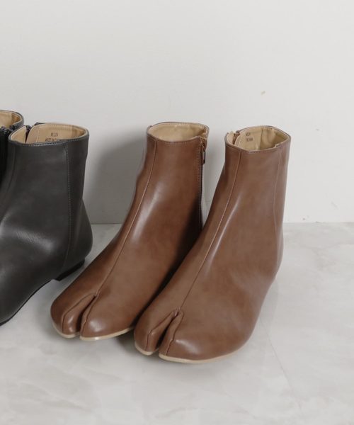 KOBE LETTUCE（コウベレタス）の「足袋ショートブーツ（ブーツ・レディース・ブラック/ダークグレー/キャメル・S/M/L）」の3枚目の写真