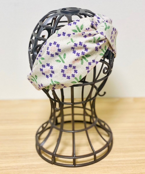 PARKS TOKYO SELECT(パークストウキョウセレクト)の「【丸山工房】北欧柄・アジアン クロスヘアバンド(ヘアバンド・レディース・A/B/C/D/E/F/G/I/H/J/K/L/M/N/O/P/Q/R/S/T・FREE)」の8枚目の写真