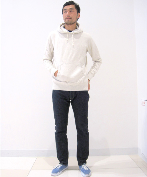 Denime(ドゥニーム)の「HEAVY SWEAT PULLOVER PARKA(パーカー・メンズ・ブラック/グレー/オートミール/ネイビー/イエロー・SMALL/LARGE/MEDIUM)」の10枚目の写真