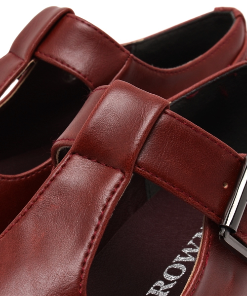 WEGO（ウィゴー）の「WEGO/Tストラップシューズ（ドレスシューズ・レディース・ブラック/ワイン・24.5/23.5）」の4枚目の写真