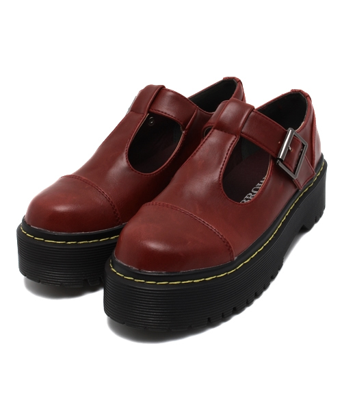 WEGO（ウィゴー）の「WEGO/Tストラップシューズ（ドレスシューズ・レディース・ブラック/ワイン・24.5/23.5）」の12枚目の写真