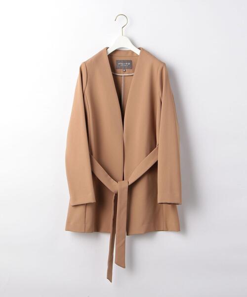 United Arrows Ltd Outlet ユナイテッドアローズアウトレット の A Day In The Life 裏起毛 Vネック ベルト コート その他アウター Wear