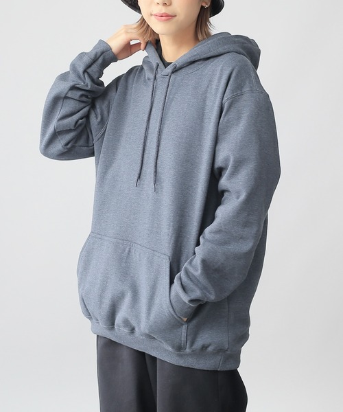 GILDAN(ギルダン)の「ギルダン アダルト オーバーサイズ プルオーバーパーカ【88500】(スウェット・メンズ・ホワイト/レッド/ピンク系その他/ネイビー/ロイヤルブルー/ブラック/パープル/ヘザーグレー/グレー・L/M/XL)」の4枚目の写真