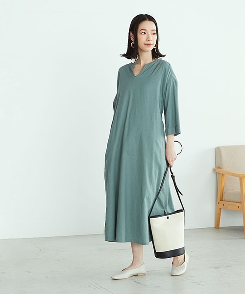 新品✩.*˚リネン テレデランス スキッパーワンピース セール】リネン スキッパー ワンピース アッパッパ（ワンピース
