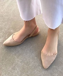 バックレスポインテッドトゥパンプス