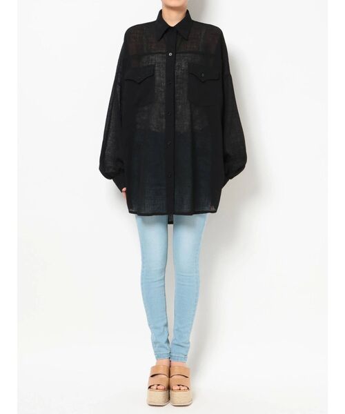 EMODA（エモダ）の「ボーイズエアリーシャツ（シャツ/ブラウス・レディース・ブラック/ライム/その他/その他1・FREE）」の7枚目の写真