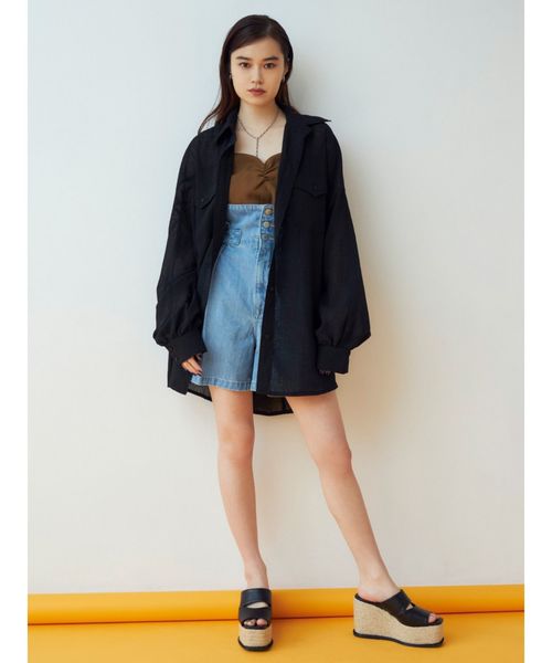 EMODA（エモダ）の「ボーイズエアリーシャツ（シャツ/ブラウス・レディース・ブラック/ライム/その他/その他1・FREE）」の16枚目の写真