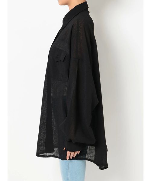 EMODA（エモダ）の「ボーイズエアリーシャツ（シャツ/ブラウス・レディース・ブラック/ライム/その他/その他1・FREE）」の9枚目の写真