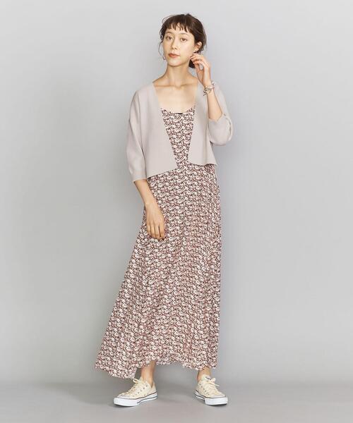 BEAUTY&YOUTH UNITED ARROWS(ビューティーアンドユースユナイテッドアローズ)の「BY コットンポリエステルショートニットカーディガン -ウォッシャブル- о(カーディガン/ボレロ・レディース・ライトグレー/ブラック/ベージュ・FREE)」の3枚目の写真