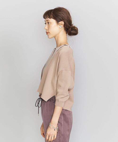 BEAUTY&YOUTH UNITED ARROWS(ビューティーアンドユースユナイテッドアローズ)の「BY コットンポリエステルショートニットカーディガン -ウォッシャブル- о(カーディガン/ボレロ・レディース・ライトグレー/ブラック/ベージュ・FREE)」の7枚目の写真