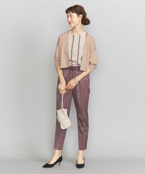BEAUTY&YOUTH UNITED ARROWS(ビューティーアンドユースユナイテッドアローズ)の「BY コットンポリエステルショートニットカーディガン -ウォッシャブル- о(カーディガン/ボレロ・レディース・ライトグレー/ブラック/ベージュ・FREE)」の4枚目の写真