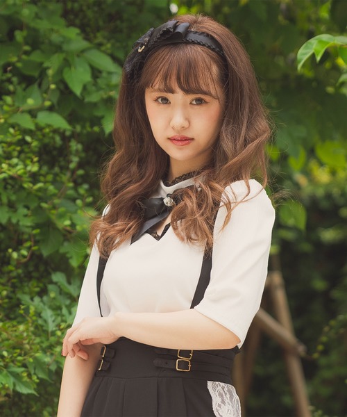 未使用　bibiy ROSETTE TEE stina / type I drop / beige×blue rose