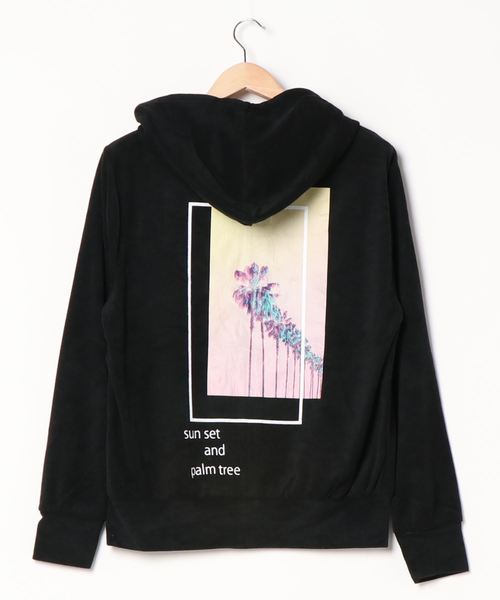 B.I.D.(ビーアイディー)の「パイル プリントジップパーカー(パーカー・レディース・ブラック/ネイビー・LARGE/MEDIUM)」の4枚目の写真