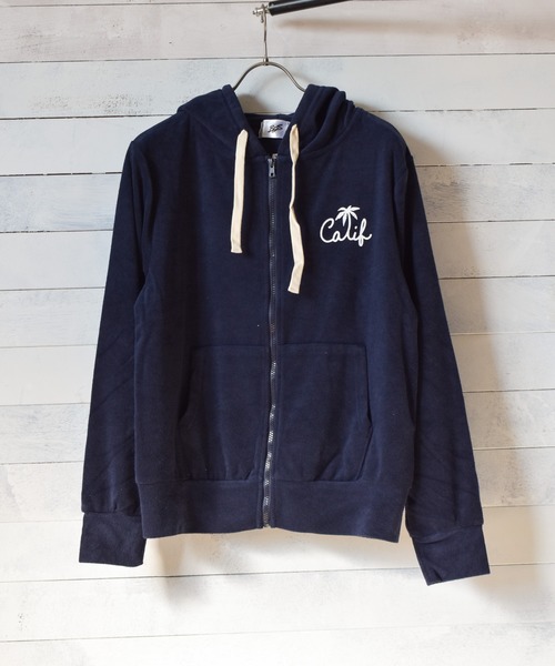 B.I.D.(ビーアイディー)の「パイル プリントジップパーカー(パーカー・レディース・ブラック/ネイビー・LARGE/MEDIUM)」の1枚目の写真