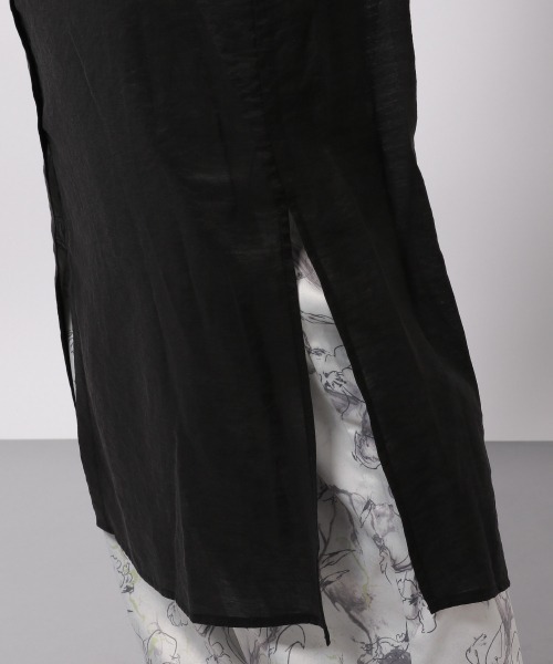 PAGEBOY（ページボーイ）の「シアーバンドカラーワンピースショートスリーブ（ワンピース・レディース・ブラック/グレイッシュベージュ/ワインレッド・FREE）」の17枚目の写真