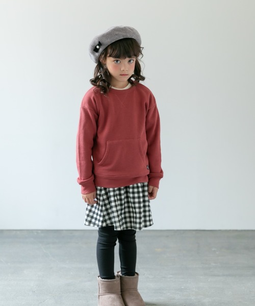 SUNDAYS SUN（サンデイズ サン）の「10分丈スカッツ（レギンス/スパッツ・キッズ・ドット/チェック/レッド/カーキ/ネイビー/グレー/ブラック/キャメル/ピンク・110cm/130cm/120cm/140cm/80ｃｍ/90cm/100cm）」の10枚目の写真