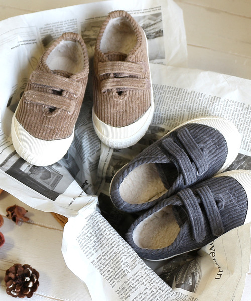 AmiAmi(アミアミ)の「キッズコーデュロイベロクロスニーカー(スニーカー・キッズ・モカ/オートミール/ブラック/グレー・20cm/15cm/19cm/17cm/16cm/18cm)」の11枚目の写真