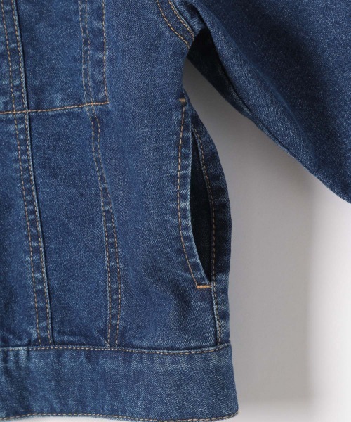 GLOBAL WORK（グローバルワーク）の「【キッズ】ノーカラーGジャン/891439（デニムジャケット・キッズ・ブルー・100cm/110cm/140cm/130cm/120cm）」の5枚目の写真