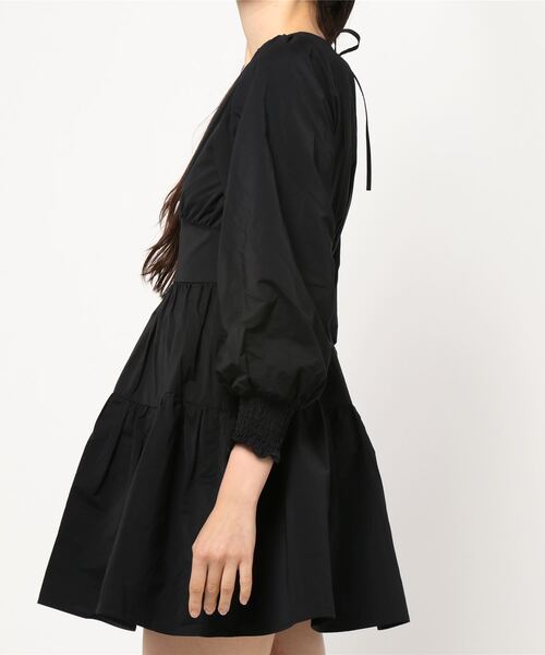 one after another NICE CLAUP（ワンアフターアナザーナイスクラップ）の「【WEB限定】ティアードミニワンピース（ワンピース・レディース・アイボリー/ブラック/チェック・FREE）」の5枚目の写真