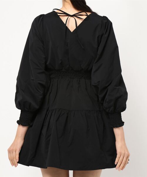 one after another NICE CLAUP（ワンアフターアナザーナイスクラップ）の「【WEB限定】ティアードミニワンピース（ワンピース・レディース・アイボリー/ブラック/チェック・FREE）」の4枚目の写真