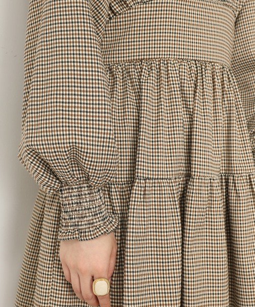 one after another NICE CLAUP（ワンアフターアナザーナイスクラップ）の「【WEB限定】ティアードミニワンピース（ワンピース・レディース・アイボリー/ブラック/チェック・FREE）」の16枚目の写真