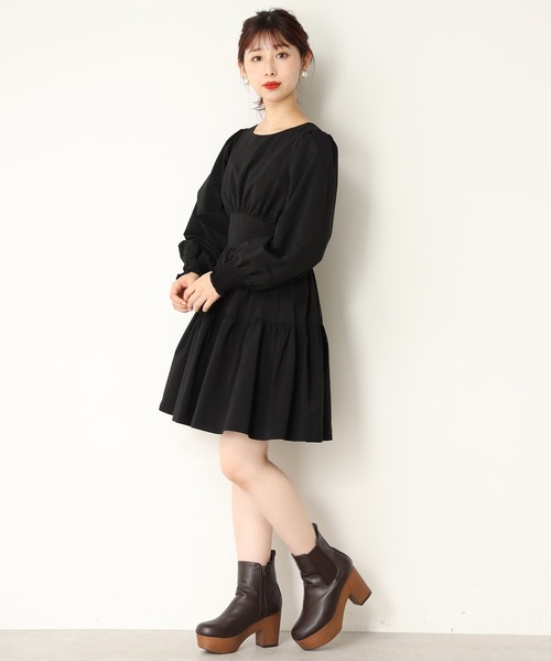 one after another NICE CLAUP（ワンアフターアナザーナイスクラップ）の「【WEB限定】ティアードミニワンピース（ワンピース・レディース・アイボリー/ブラック/チェック・FREE）」の19枚目の写真