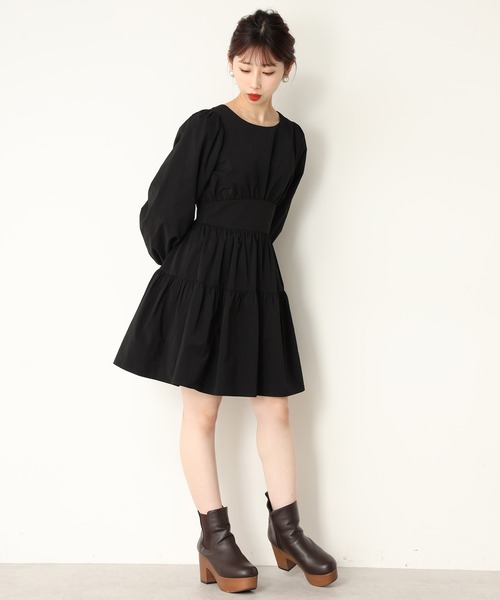 one after another NICE CLAUP（ワンアフターアナザーナイスクラップ）の「【WEB限定】ティアードミニワンピース（ワンピース・レディース・アイボリー/ブラック/チェック・FREE）」の20枚目の写真