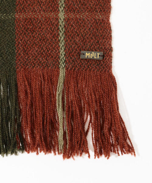 MELT キャメル タータンチェックストール(ストール ショール