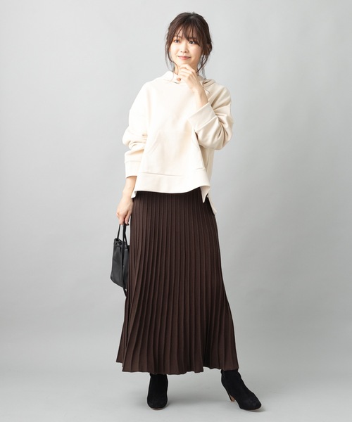 prose verse(プロズヴェール)の「エコスエードショートパーカー(パーカー・レディース・チャコールグレー/ブラウン/ピンク/アイボリー/ベージュ/ベビーピンク/ネイビー・フリ-)」の21枚目の写真