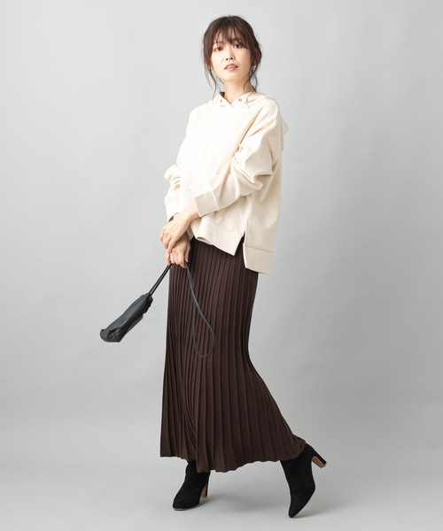 prose verse(プロズヴェール)の「エコスエードショートパーカー(パーカー・レディース・チャコールグレー/ブラウン/ピンク/アイボリー/ベージュ/ベビーピンク/ネイビー・フリ-)」の20枚目の写真