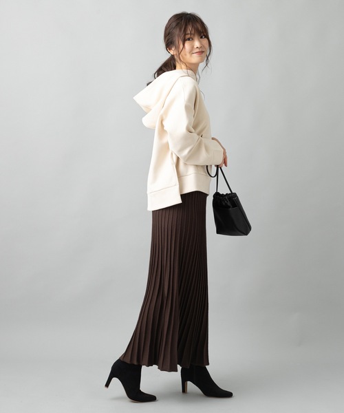 prose verse(プロズヴェール)の「エコスエードショートパーカー(パーカー・レディース・チャコールグレー/ブラウン/ピンク/アイボリー/ベージュ/ベビーピンク/ネイビー・フリ-)」の19枚目の写真