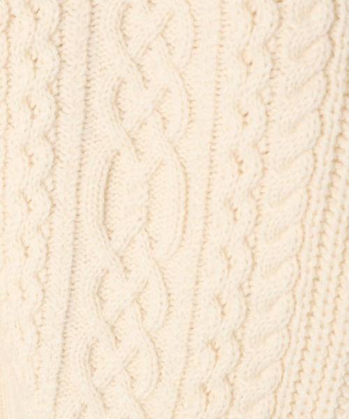 GLOBAL WORK（グローバルワーク）の「【ジュニア】袖ボリュームニットカーディガン/917384（カーディガン/ボレロ・キッズ・ダークブラウン/ライトグリーン/オフホワイト・160cm/150cm）」の18枚目の写真