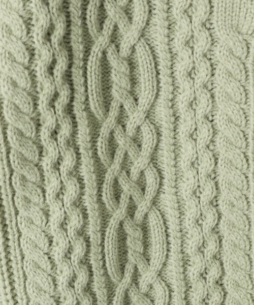 GLOBAL WORK（グローバルワーク）の「【ジュニア】袖ボリュームニットカーディガン/917384（カーディガン/ボレロ・キッズ・ダークブラウン/ライトグリーン/オフホワイト・160cm/150cm）」の20枚目の写真