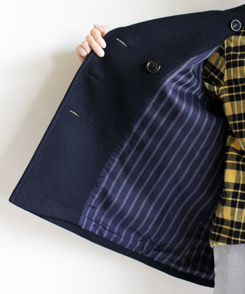 BEAUTY&YOUTH UNITED ARROWS（ビューティーアンドユースユナイテッドアローズ）の「BYBC ∵メルトンPコート◆（ピーコート・レディース・ブラック/ベージュ/ネイビー・LARGE/SMALL/MEDIUM）」の18枚目の写真